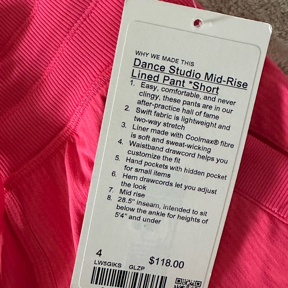 lululemon athletica Pink Mid-Rise Lined Joggers